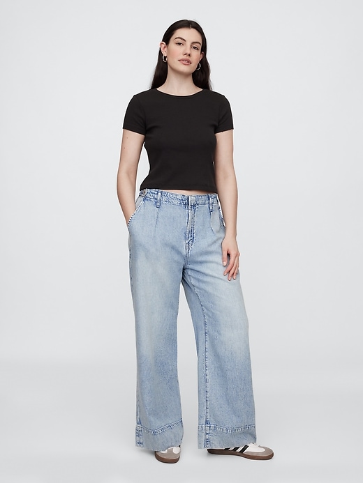 Image number 5 showing, High Rise SuperLight Wide-Leg Jeans