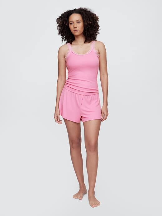 Image number 3 showing, TENCEL&#153 Ribbed Scoopneck PJ Top