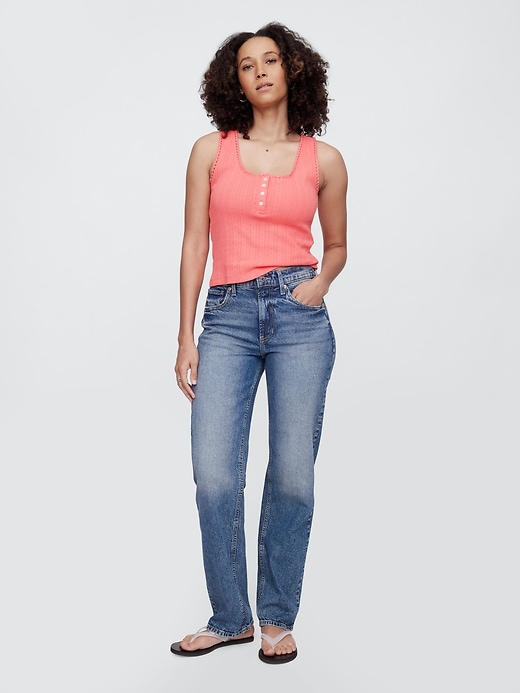 Image number 3 showing, Pointelle Scoopneck Top