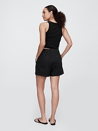 High Rise 4" Khaki Girlfriend Shorts