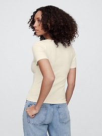 Ribbed Squareneck Top