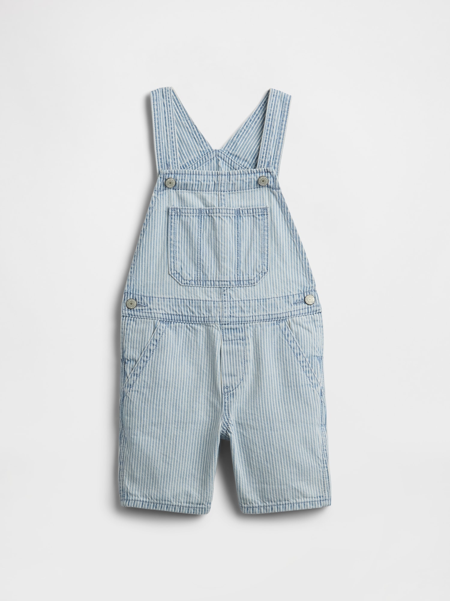 Toddler Stripe Denim Shortalls