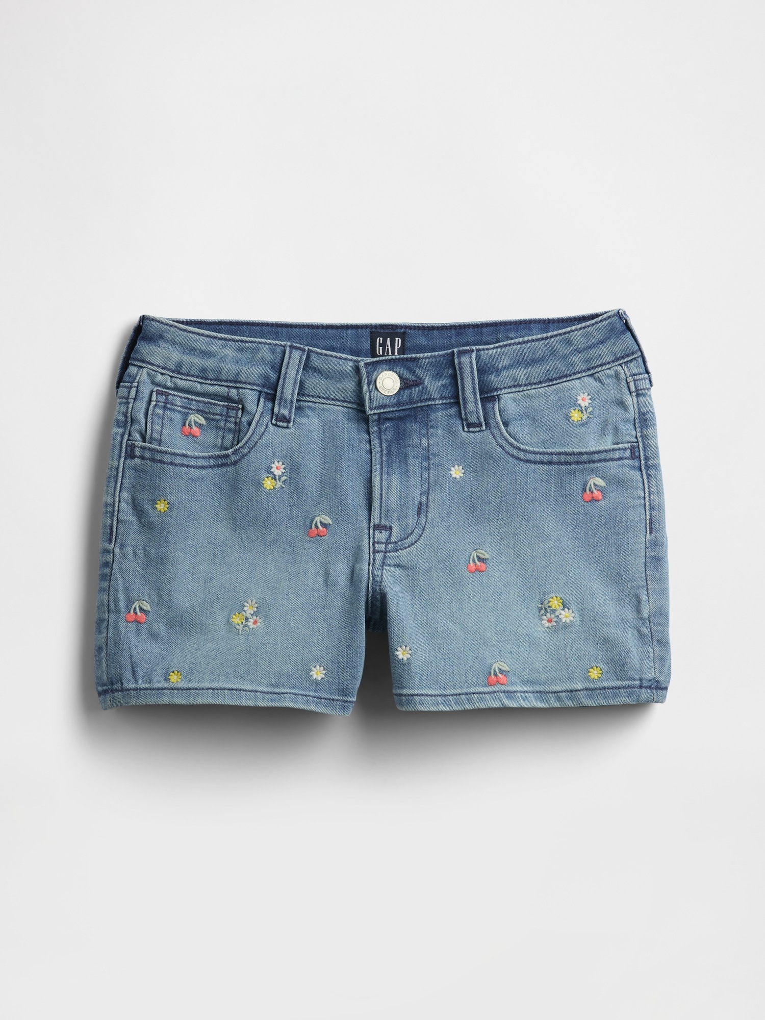 Kids Mid Rise SuperStretch Denim Shorts
