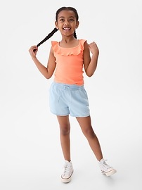 Kids Ribbed Ruffle Tank Top