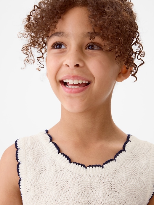 Image number 2 showing, Kids Crochet Sweater Tank Top