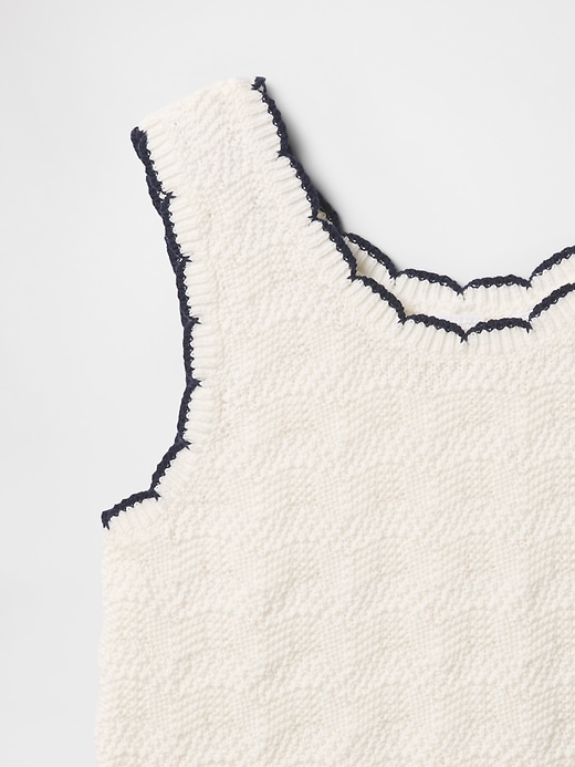 Image number 4 showing, Kids Crochet Sweater Tank Top