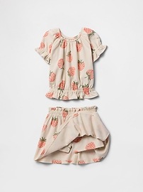 babyGap Textured Skort Two-Piece Outfit Set