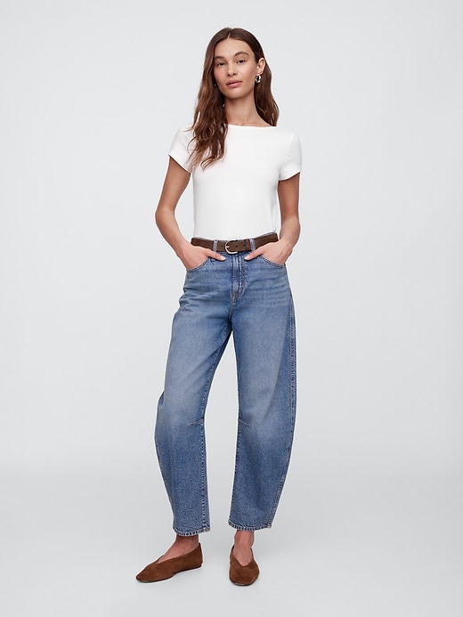 Image number 3 showing, Boatneck Open-Back T-Shirt