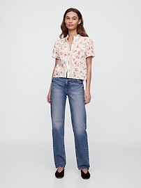 Relaxed Lace Puff Sleeve Top