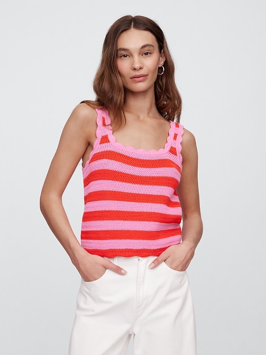 Image number 1 showing, Squareneck Sweater Tank Top