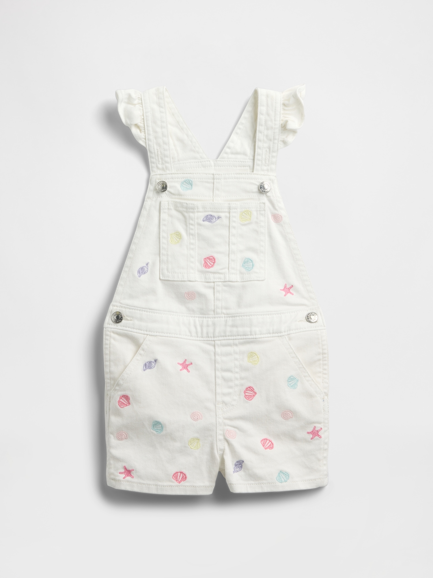 Toddler Denim Ruffle Shortalls