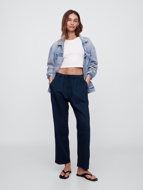 Mid Rise Easy Twill Pants