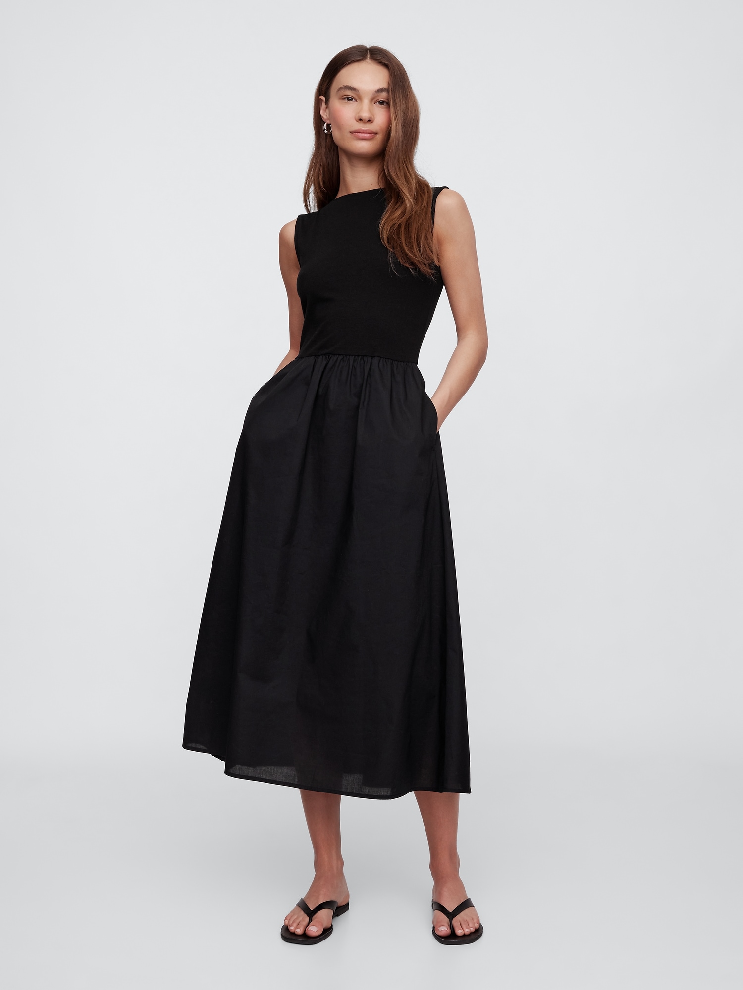 Boatneck Midi Dress