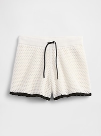 Crochet Pull-On Sweater Shorts