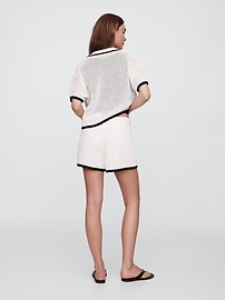 Crochet Pull-On Sweater Shorts