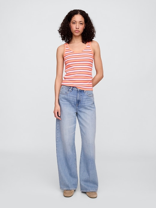 Image number 3 showing, Ribbed Stripe Scoopneck Tank Top