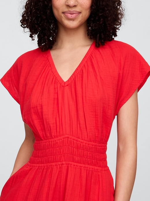 Image number 3 showing, Smocked V-Neck Maxi Dress