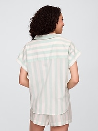 Relaxed Stripe Poplin PJ Shirt