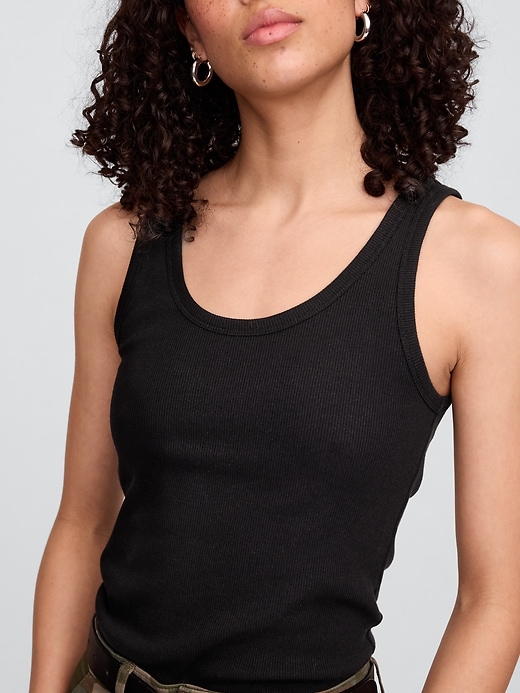 Image number 4 showing, Ribbed Scoopneck Tank Top