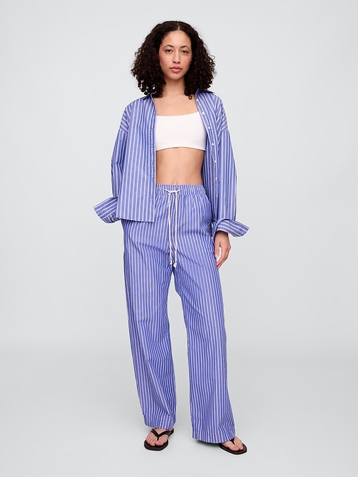 Image number 1 showing, Mid Rise Pull-On Wide-Leg Pants