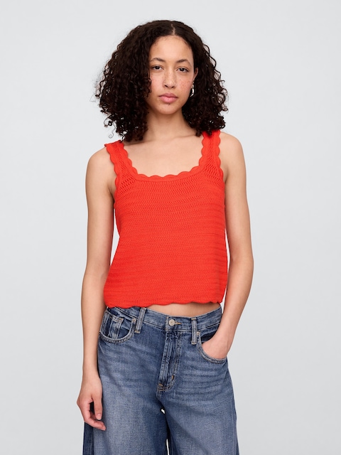 Squareneck Sweater Tank Top