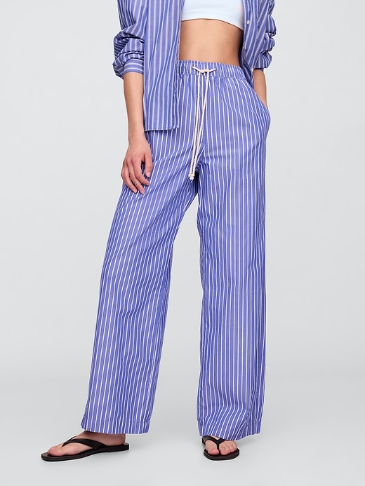 Image number 2 showing, Mid Rise Pull-On Wide-Leg Pants