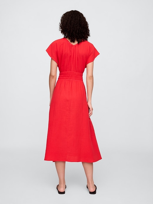 Image number 2 showing, Smocked V-Neck Maxi Dress