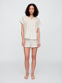Relaxed Stripe Poplin PJ Shirt