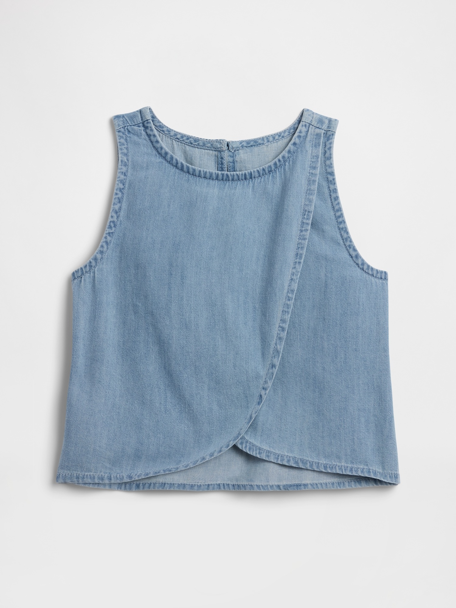 Kids Denim Fold-Front Top
