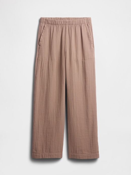 Image number 7 showing, Mid Rise Gauze Pull-On Wide-Leg Pants