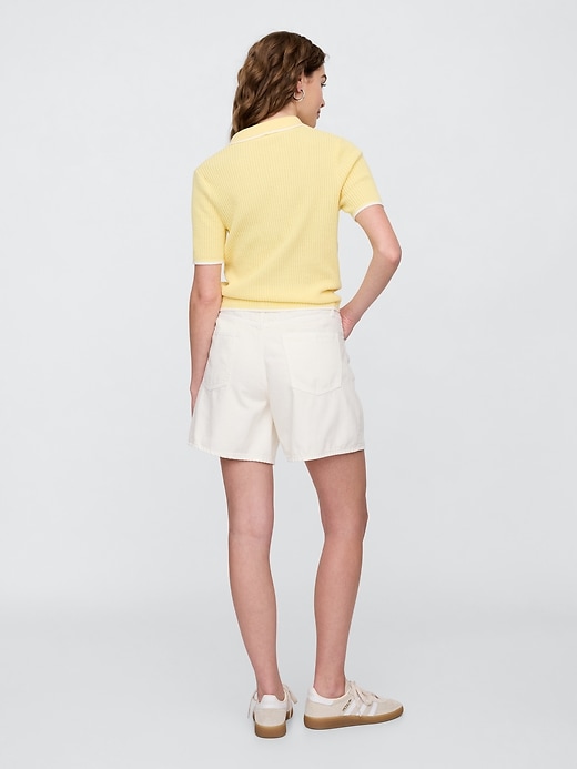 Image number 4 showing, High Rise Soft Pull-On Midi Denim Shorts