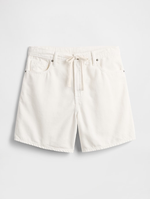 Image number 5 showing, High Rise Soft Pull-On Midi Denim Shorts