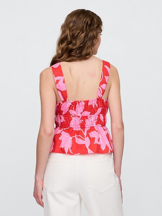 Image number 2 showing, Smocked Cropped Squareneck Top