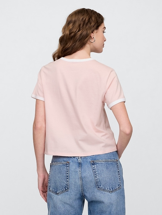 Image number 2 showing, Shrunken Graphic Ringer T-Shirt