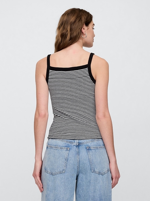 Image number 2 showing, Ribbed Stripe Squareneck Tank Top