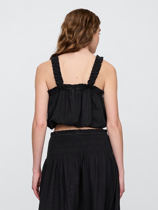Image number 2 showing, Gauze Bubble Tank Top