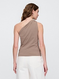 One-Shoulder Stretch-Jersey Tank Top
