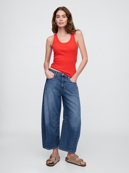 Image number 3 showing, Ribbed Scoopneck Tank Top