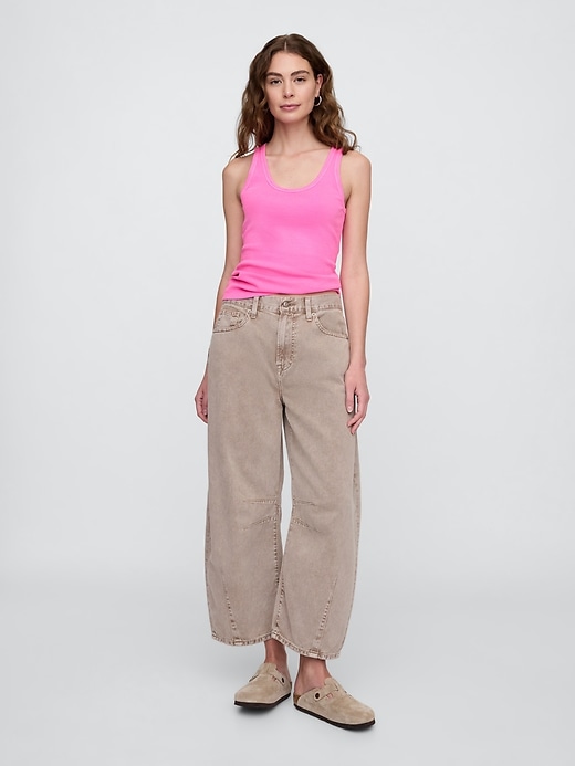 Image number 3 showing, Ribbed Scoopneck Tank Top