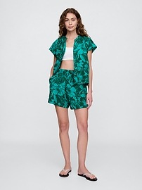 Relaxed Gauze Splitneck Top