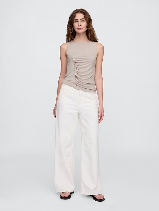 Image number 3 showing, Asymmetrical Ruched Tank Top