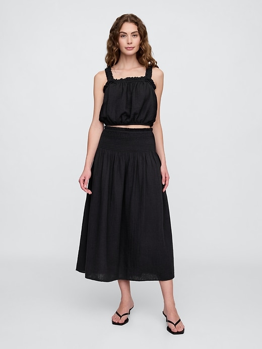 Image number 3 showing, Gauze Bubble Tank Top