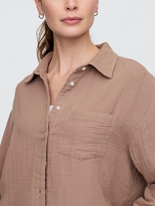 Image number 4 showing, Gauze Big Shirt