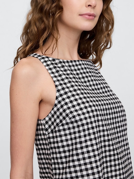 Image number 4 showing, Linen-Blend Apron Top