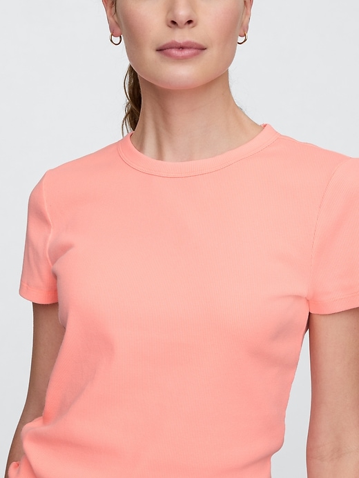 Image number 4 showing, Ribbed Crewneck T-Shirt