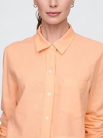 Linen-Blend Easy Shirt
