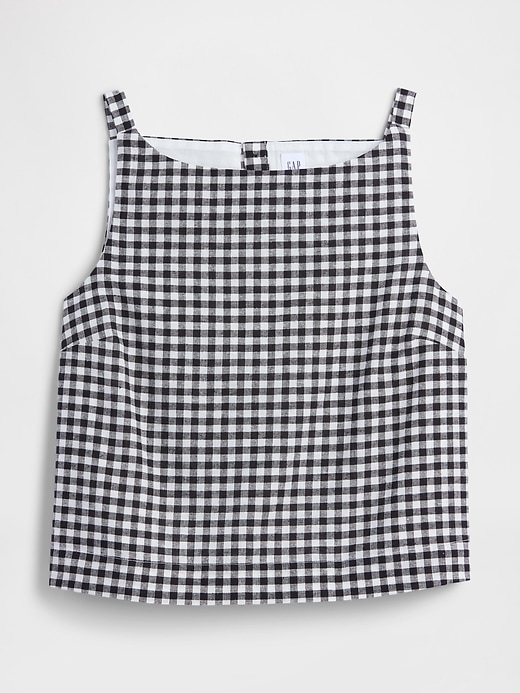 Image number 5 showing, Linen-Blend Apron Top