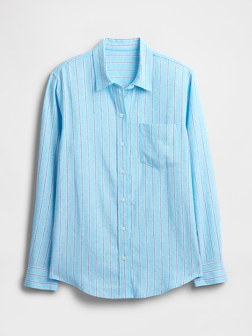 Image number 5 showing, Linen-Blend Easy Shirt