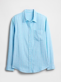 Linen-Blend Easy Shirt