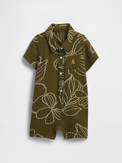 Image number 1 showing, Baby Gauze Romper